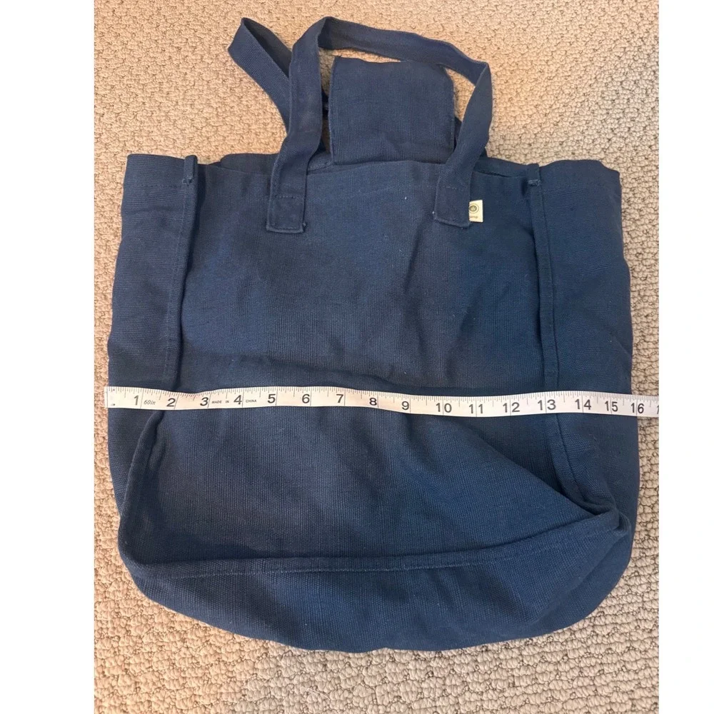 econscious EC8015 Hemp Market Tote Navy Blue Organic Cotton Blend Bag